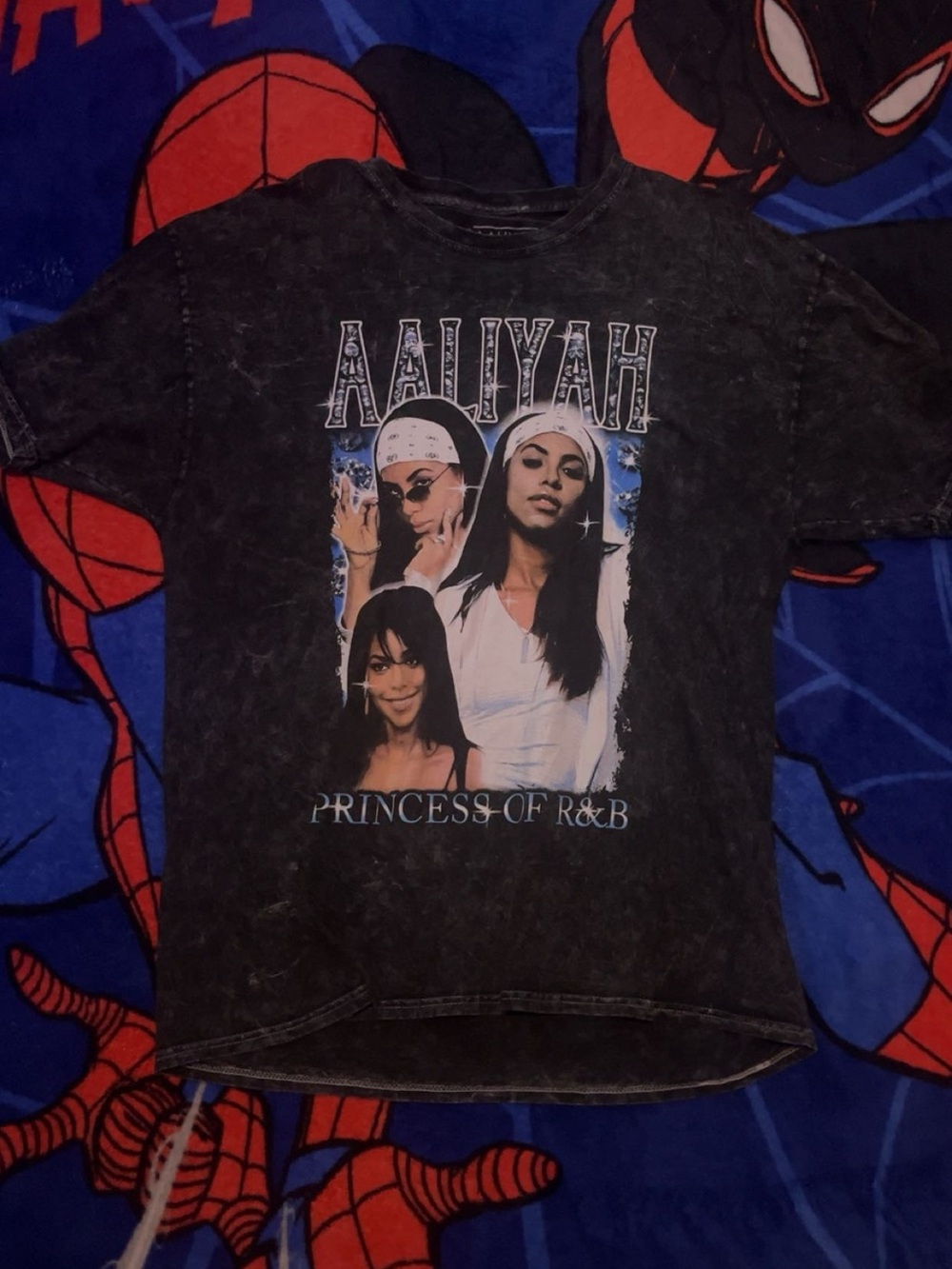 Unisex Black Graphic Tee - Aaliyah Princess of R&B